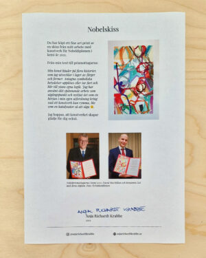 Nobelpris skiss fine art print intyg