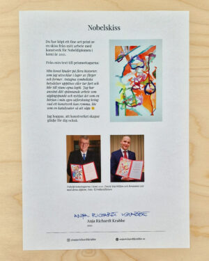 Nobel_edition_no6_info Nobelpris skiss fine art print intyg