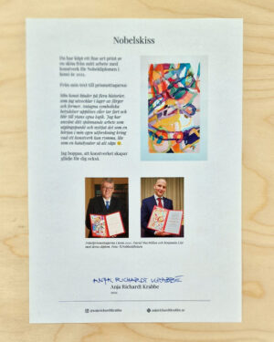 Nobelpris skiss fine art print intyg